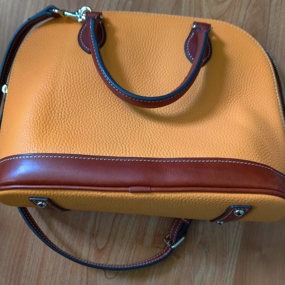 Dooney & Burke Zip Zip Pebble Leather Satchel